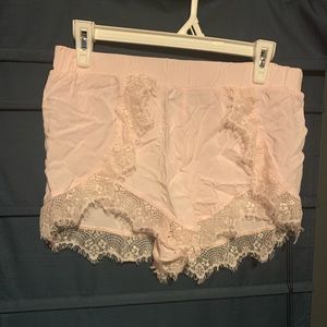Kendall & Kylie pink lace shorts